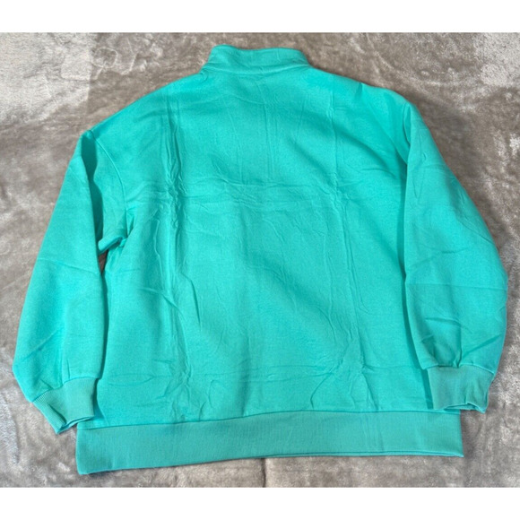 Green Mock Neck Oversized Sweatshirt Womens Size L Casual Athleisure - Picture 2 of 5